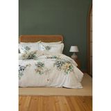 First Choice Leora %100 Pamuk 200 Tc (80 Tel) Dijital Baskılı Çift Kişilik Nevresim Takımı - Su Yeşili - 200 x 220 cm
