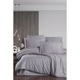 First Choice Megan %100 Pamuk Saten 200 Tc (80 Tel) Çift Kişilik Nevresim Takımı - Gri - 200 x 220 cm