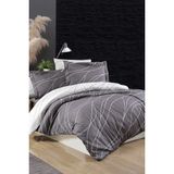 First Choice Mesi %100 Pamuk Saten 200 Tc (80 Tel) Tek Kişilik Nevresim Takımı - Gri - 160 x 220 cm