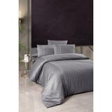First Choice Modalife %100 Pamuk 200 Tc (80 Tel) Deluxe Saten Çift Kişilik Nevresim Takımı - Gümüş - 200 x 220 cm
