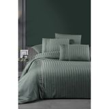 First Choice Modalife %100 Pamuk 200 Tc (80 Tel) Deluxe Saten Çift Kişilik Nevresim Takımı - Yeşil - 200 x 220 cm
