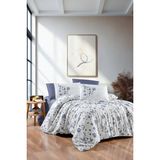 First Choice Nancy %100 Pamuk 150 Tc (56 Tel) Ranforce Çift Kişilik Nevresim Takımı - Mavi - 200 x 220 cm