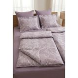 First Choice Neva %100 Pamuk Saten 200 Tc (80 Tel) Baskılı Aile Boyu Nevresim Takımı - 2 Nevresimli (7 Parça) - Lavanta - 160 x 220 cm