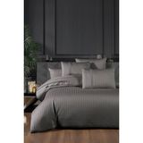First Choice New %100 Pamuk 200 Tc (80 Tel) Deluxe Saten Çift Kişilik Nevresim Takımı - Gümüş - 200 x 220 cm