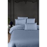 First Choice New %100 Pamuk 200 Tc (80 Tel) Deluxe Saten Çift Kişilik Nevresim Takımı - Mavi - 200 x 220 cm