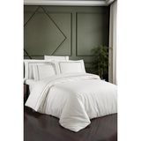 First Choice Pierre %100 Pamuk 200 Tc (80 Tel) Nakışlı Çift Kişilik Nevresim Takımı - Krem - 200 x 220 cm