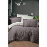 First Choice Point %100 Pamuk Saten 200 Tc (80 Tel) Çift Kişilik Nevresim Takımı - Kahve - 200 x 220 cm