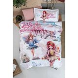 First Choice Princess %100 Pamuk 150 Tc (56 Tel) Jakarlı Tek Kişilik Nevresim Takımı - Pudra - 160 x 220 cm