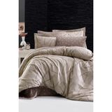 First Choice Rovena %100 Pamuk Saten 200 Tc (80 Tel) Çift Kişilik Nevresim Takımı - Toprak - 200 x 220 cm