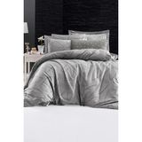 First Choice Rovena %100 Pamuk Saten 200 Tc (80 Tel) Tek Kişilik Nevresim Takımı - Gri - 160 x 220 cm