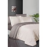 First Choice Serenity %100 Pamuk 200 Tc (80 Tel) Deluxe Saten Çift Kişilik Nevresim Takımı - Ekru - 200 x 220 cm