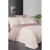 First Choice Serenity %100 Pamuk 200 Tc (80 Tel) Deluxe Saten Çift Kişilik Nevresim Takımı - Pudra - 200 x 220 cm