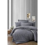 First Choice Snazzy %100 Pamuk Saten 200 Tc (80 Tel) Çift Kişilik Nevresim Takımı - Gri - 200 x 220 cm