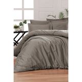 First Choice Snazzy %100 Pamuk Saten 200 Tc (80 Tel) Çift Kişilik Nevresim Takımı - Vizon - 200 x 220 cm