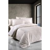 First Choice Sofya %100 Pamuk Saten 200 Tc (80 Tel) Jakarlı Çift Kişilik Nevresim Takımı - Bej - 200 x 220 cm