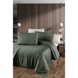First Choice Timeless %100 Pamuk 200 Tc (80 Tel) Deluxe Saten Çift Kişilik Nevresim Takımı - Haki - 200 x 220 cm