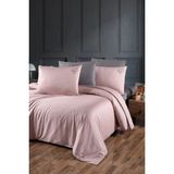 First Choice Timeless %100 Pamuk 200 Tc (80 Tel) Deluxe Saten Çift Kişilik Nevresim Takımı - Pudra - 200 x 220 cm