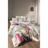 First Choice Yalens %100 Pamuk Saten 200 Tc (80 Tel) Çift Kişilik Nevresim Takımı - Açık Bej - 200 x 220 cm