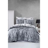 First Choice Zena %100 Pamuk 150 Tc (56 Tel) Ranforce Tek Kişilik Nevresim Takımı - Gri - 160 x 220 cm