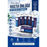 First Class Sıvı Geçirmez Tek Kullanımlık Önlük - Makyaj Önlüğü -Çocuk Yemek Önlüğü - Dişçi Önlüğü 4 Rulo - Beyaz - Standart