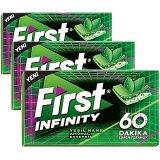 First Infinity 60 DK Yeşil Nane Aromalı Şekersiz Sakız 27 gr (3 paketi)