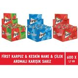 First Keskin Nane & Çilek & Karpuz Aromalı Tekli Sakız 1,7 gr - 600 Adet - 80 gr