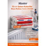 First Master Master 10 cm Saten Parmak Rulo Yedeği 5’li Paket