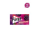 First Sensations Ahududu & Karadut Aromalı Şekersiz Sakız 27g - 12 Adet