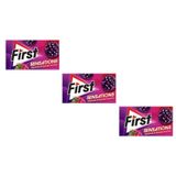 First Sensations Ahududu & Karadut Aromalı Şekersiz Tatlandırıcılı Sakız 3'lü Paket