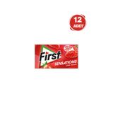 First Sensations Çilek Aromalı Şekersiz Sakız 27g - 12 Adet