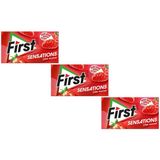 First Sensations Çilek Aromalı Şekersiz Tatlandırıcılı Sakız - 3'lü Paket