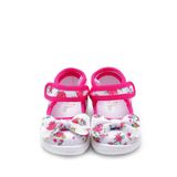 First Step Fuşya Fiyonklu Keten Çocuk Ayakkabısı-F-472