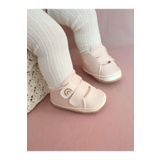 First Step G-2360 Pudra Gökkuşağı Nakışlı Cırt Cırtlı Kız Bebek Patik