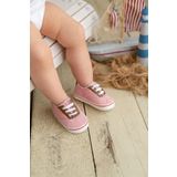 First Step Kırmızı Çizgili Kız Bebek Patik İlk Adım Ayakkabısı
