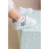 First Step Mint Yeşili Yıldızlı Cırt Cırtlı Spor Ayakkabı Erkek ve Kız Çocuklar İçin