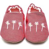 First Step Papatya Nakışlı Kaydırmaz Taban Nefes Alabilir Malzeme ile Rahat Bebek Patik-F-829 - Koyu Pembe