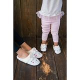 First Step Yünlü Kuzu Anne Terlik ve Bebek Panduf Kaydırmaz Tabanlı Günlük Kullanım - Ekru