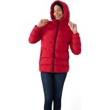First Stops Kadın Kırmızı Kapüşonlu Içi Polarlı Su Geçirmez Rüzgara Dayanıklı Şişme Mont - 3XL