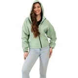 First Stops Spor Kadın Su Yeşili Kapüşonlu Su ve Rüzgar Geçirmez Oversize Yağmurluk - Rüzgarlık - 2XL