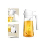 Firstride 550 ml Cam Yağdanlık Sızdırmaz Çift Fonksiyonlu Dökme ve Püskürtmeli Sprey Airfryer Yağ Şişesi