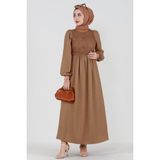 Firuze Elbise-Camel - 36