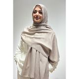 Firuze scarf Pamuk & Bambu Gümüş Vizon Jakar Şal
