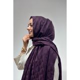 Firuze scarf Pamuk & Bambu Mor Jakar Şal