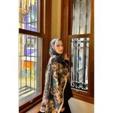 Firuze scarf Rose Desen Haki Soft Şal