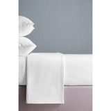 Firuze Tek Kişilik Waffle Desenli Otel Pikesi Polycotton 160X230, Lüks Dokuma Pike Hafif Kullanım Kolay Yıkama - Beyaz