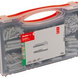fischer Red-Box UX/SX Plus, dübel kutusu, 160 evrensel dübel, UX & 130 genişletme dübelleri SX Plus, önceden sınıflandırılmış dübel seti, çok sayıda yapı malzemesi ve sabitleme için