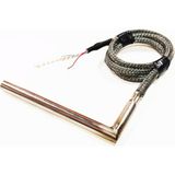 Fişek Isıtıcı Rezistans 13cm boy-12mm kalınlık-300 Watt-220 Volt Dirsekli ( Termokupl )