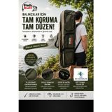 Fish Bull 4 Bölmeli Profesyonel Haki Olta Kamış Taşıma Çantası