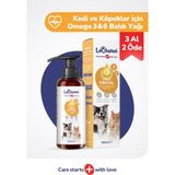 Fish Oil - Kedi ve Köpek Için Balık Yağı 200ML Omega 3 ve 6 Takviyesi Tüy ve Cilt Sağlığı Destekleyici - 200 ml