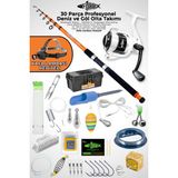Fishack 30 Parça Deniz ve Göl Profesyonel Olta Takımı Seti - 360cm Kamış 100-300GR